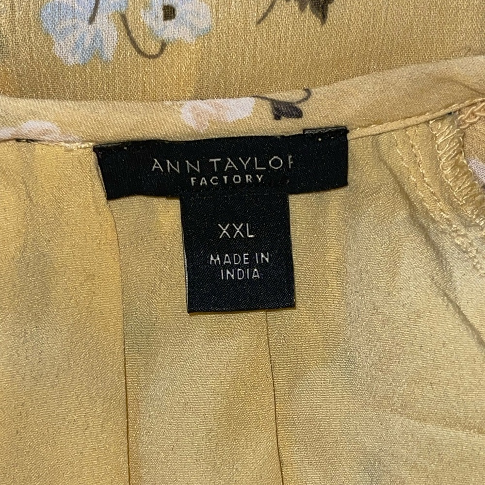 Ann Taylor Factory Yellow Floral Midi Dress - Picture 5 of 9